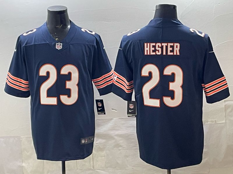 Men 2026 Chicago Bears #23 Hester blue Limited Nike NFL Jersey style 01